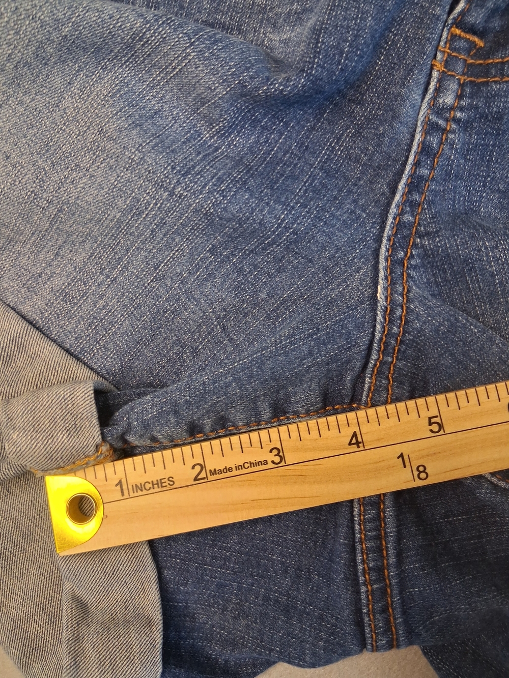Torrid Denim Shorts Size 20 Plus Blue Mid Rise Cuffed Stretch Jean Shorts Summer - Picture 8 of 8